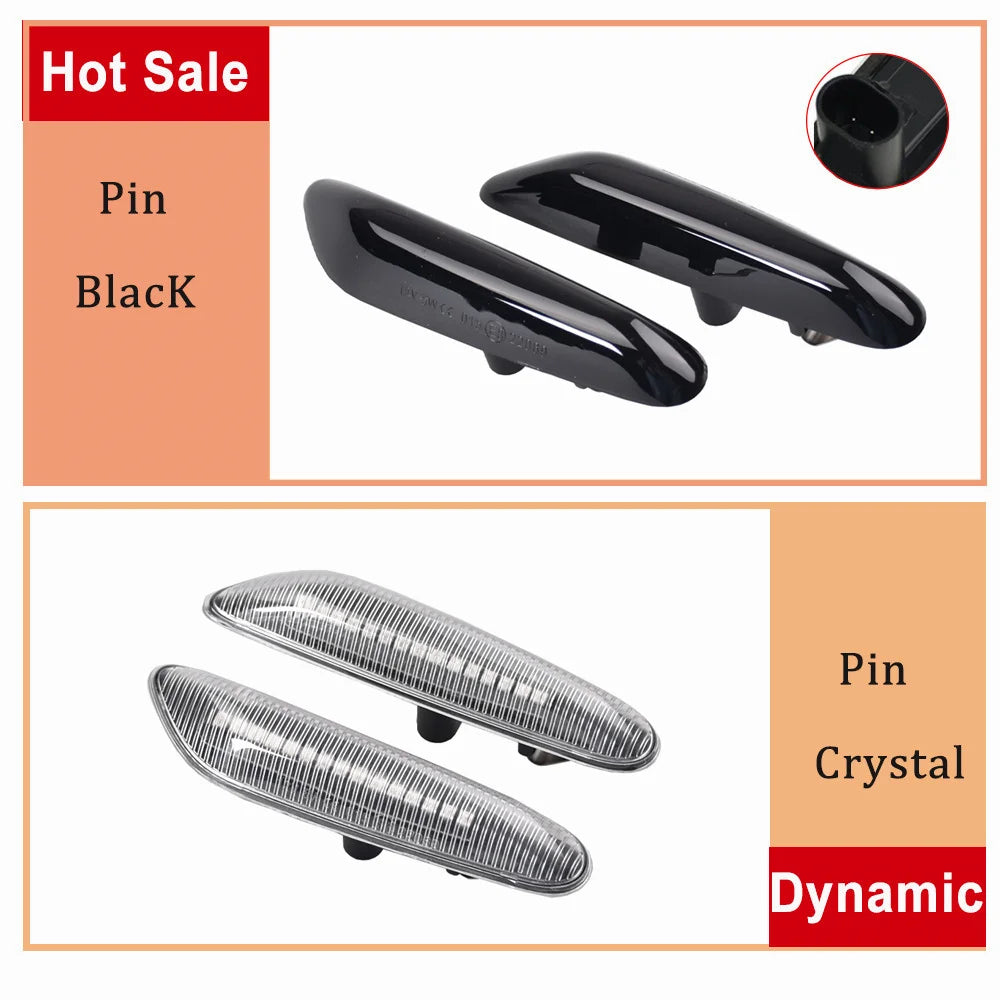 Dynamic LED Turn Signal Light Side Marker For BMW E60 E61 E90 E91 E87 E81 E83 E84 E88 E92 E93 E82 E46 1 3 5 Series X1 X3 2004