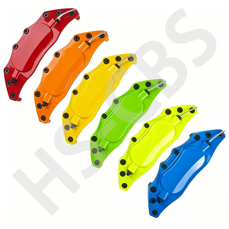 2/4Pcs L/M Metal Car Brake Caliper Cover Stickers Brake Disc Anti Dust Cover Protective Shell Wheel Auto Styling Accessories