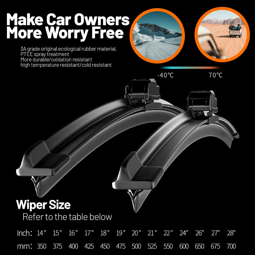 2pcs For BMW 7 Series F01 F02 F03 F04 Front Windshield Wiper Blades 2008-2015 2009 2010 2013 2014 Windscreen Window Accessories