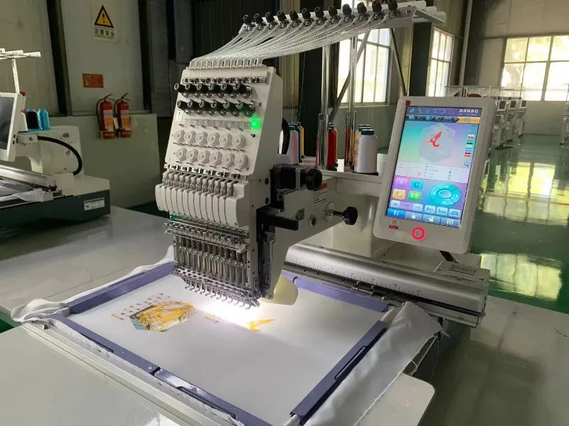 Computerized Embroidery Machine T-shirt Logo Cap Embroidery Industrial Grade Smart Motor High Speed for Home Business
