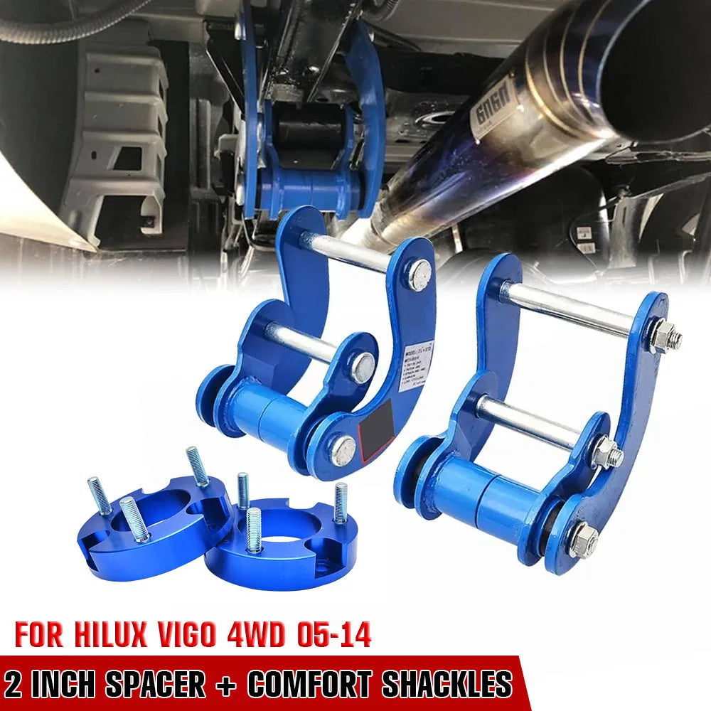 25mm Front Absorber Spacers +Rear Comfort Anti Shock G-Shackles Lift Kit For Toyota Hilux VIGO 2005-2014 Suspension Accessories