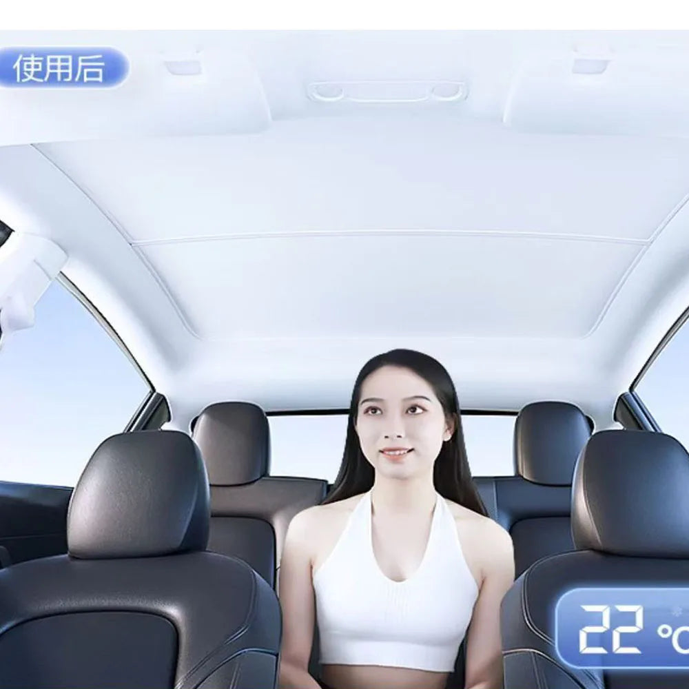 For BAIC JISHI Polestones 01 ROX 01 Electrostatic adsorption sunroof heat insulationsunshade curtain cooling car roof canopy