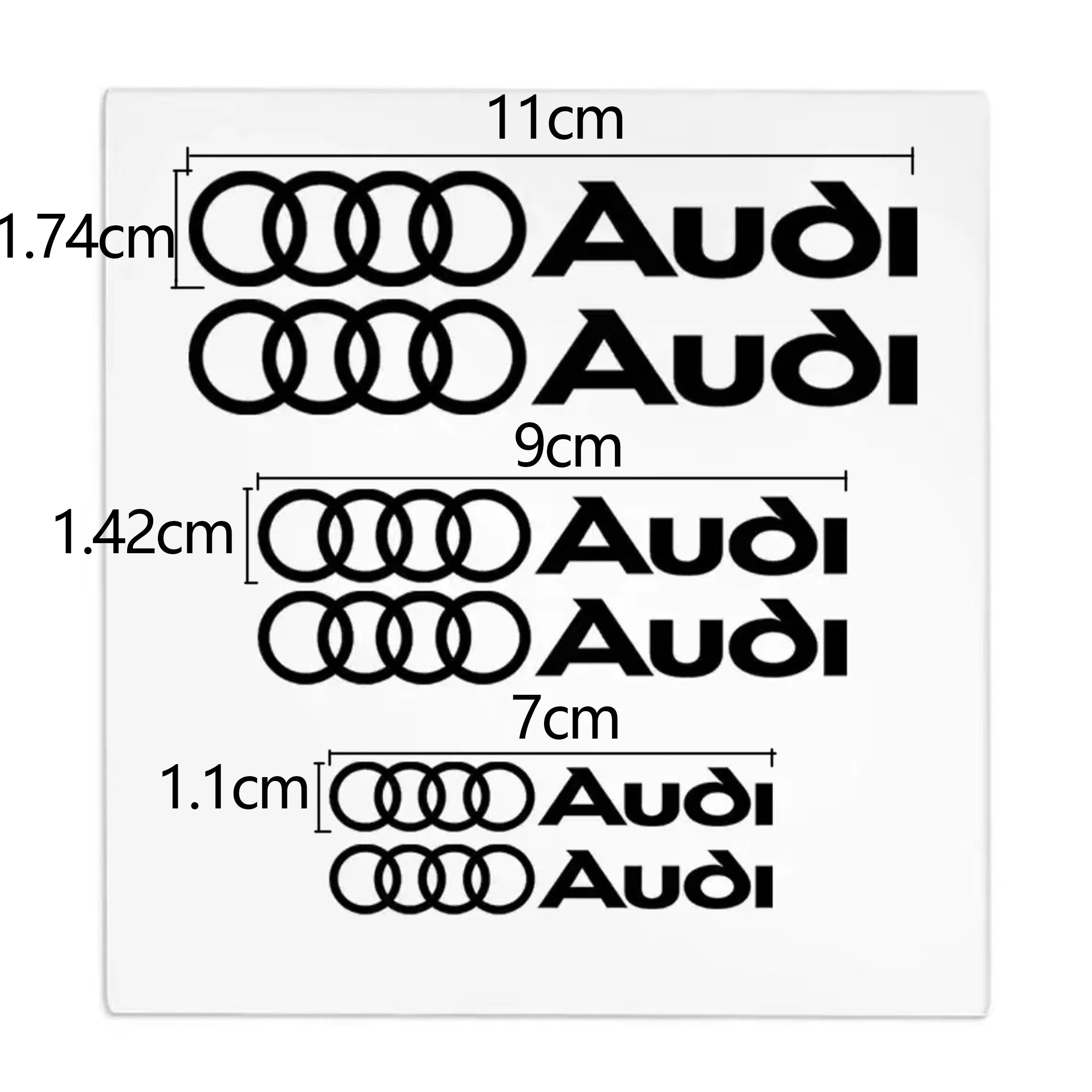 6pcs Car Caliper Sticker for Audi Sport Sline S3 A3 B5 B6 B7 B8 B9 8P 8V 8L A5 A4 C6 C5 A1 A6 A7 A8 Auto Logo Tire Brake Decals