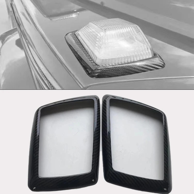 Dry Carbon Fiber Front Side Engine Hood Turn Signal Light Frame Cover For Mercedes G-Class W464 W465G550 G580 G500 G63 2019-2026