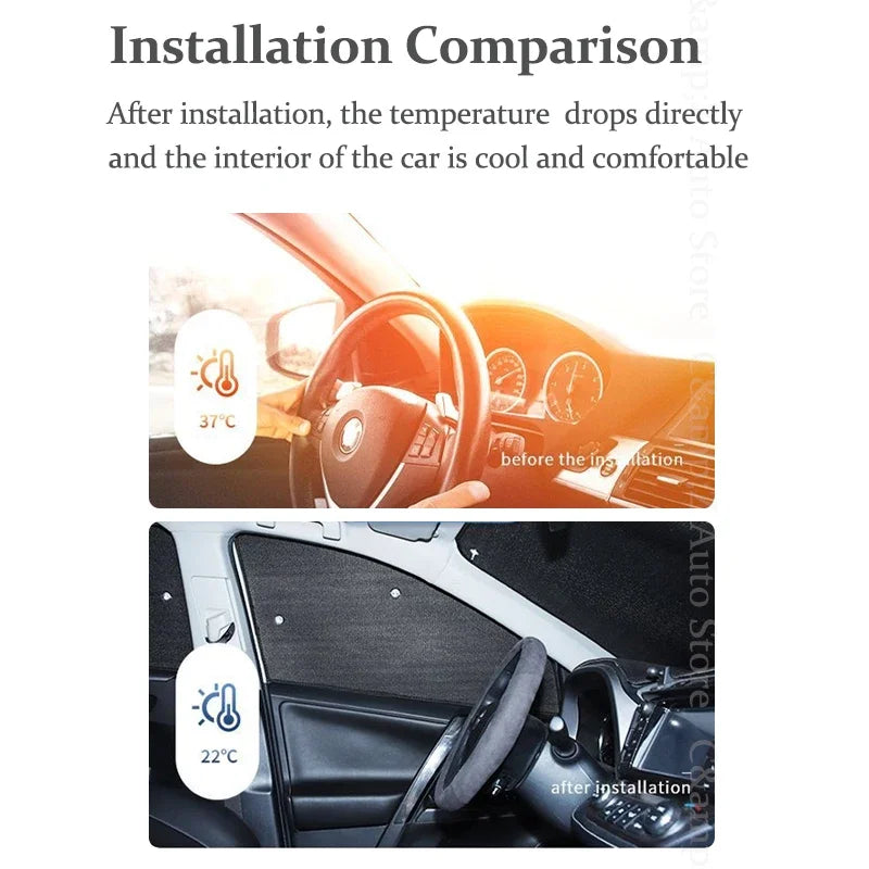 Car Sun Visor For Nissan Patrol Armada Y62 2010~2024 Anti-UV Pad Window Sunshades Curtain Windshield Sun Shades Auto Accessoires