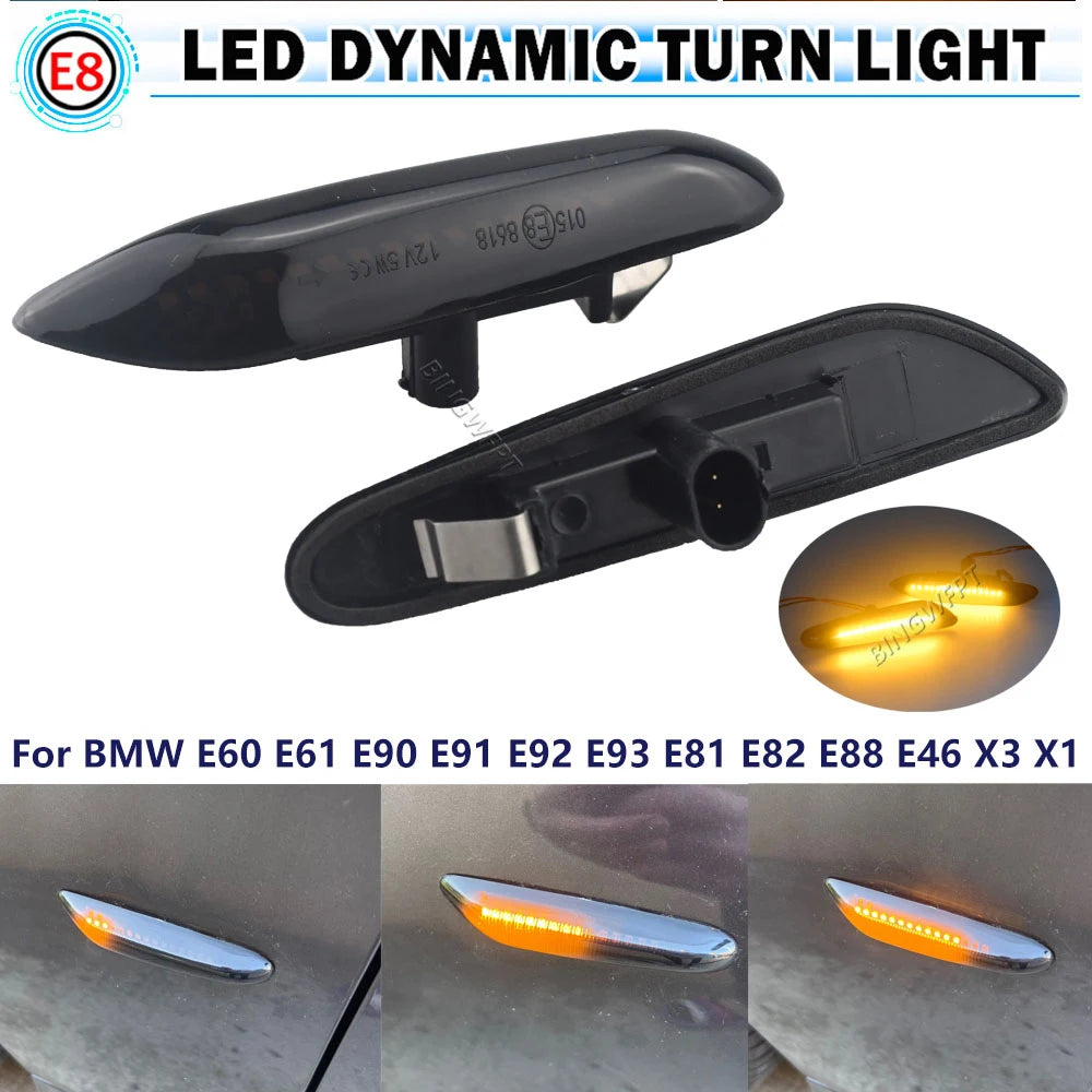 High Quality Dynamic LED Fender Light Side Marker For BMW E60 E61 E90 E91 E87 E81 E83 E84 E88 E92 E93 E82 E46 1 3 5