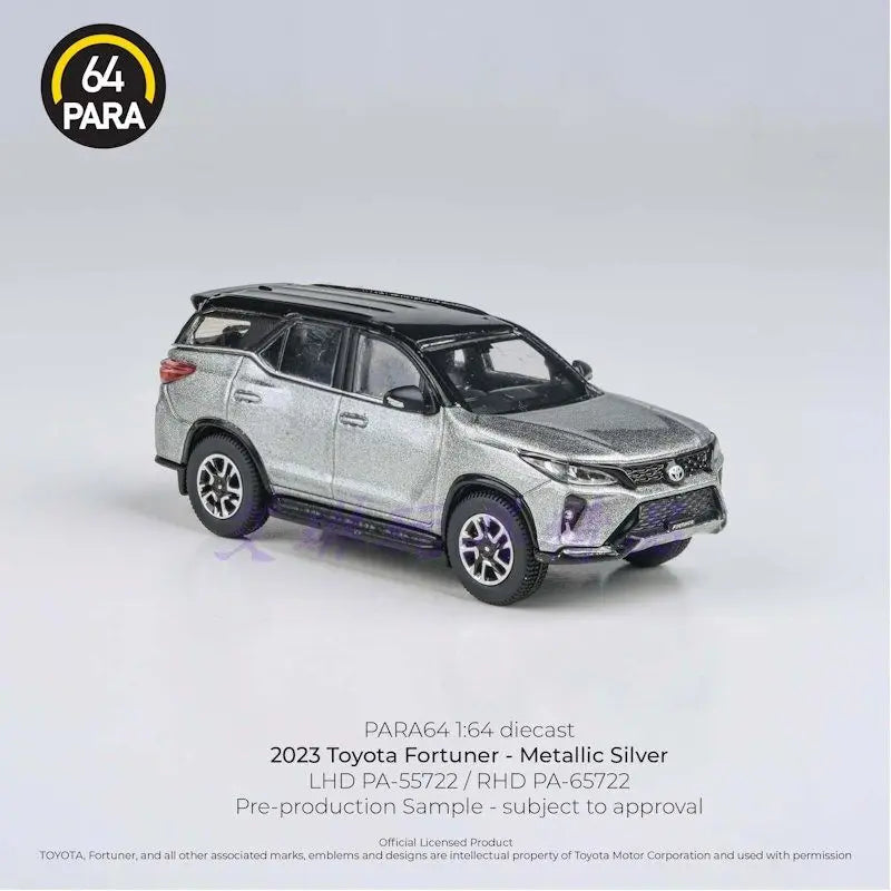 PARA 1:64 Fortuner 2023 Alloy Car Diecasts & Toy Vehicles Car Model Miniature Scale Model Car Toys For Children
