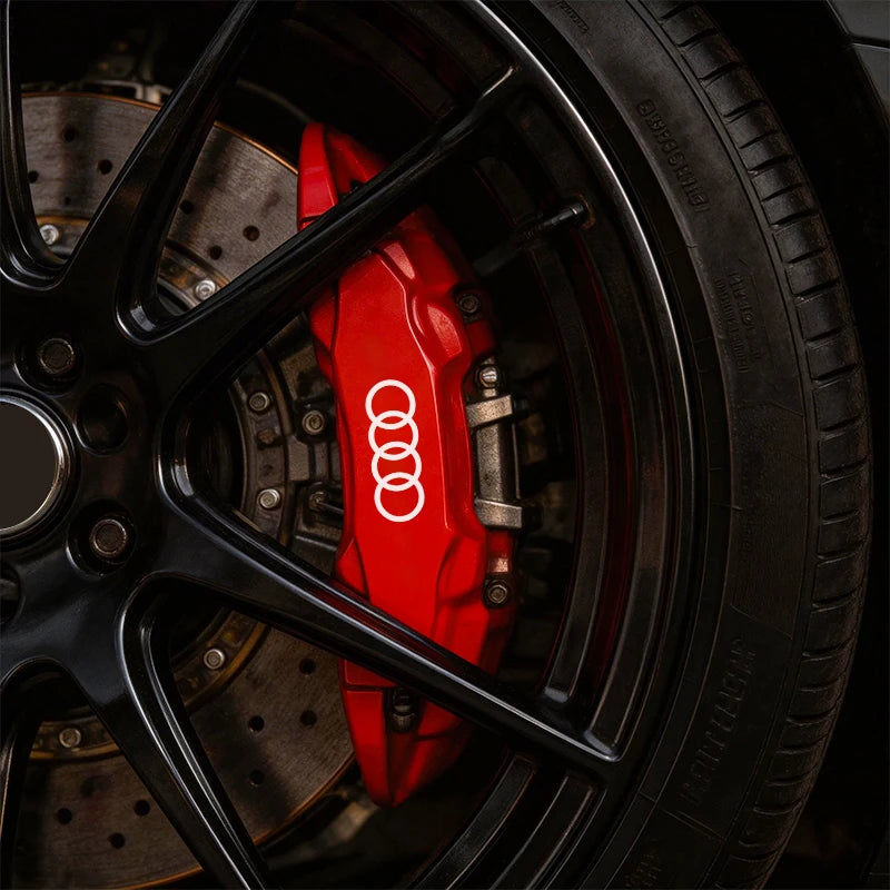 6Pcs PVC Car Brake Caliper Sticker Heat Resistant Decals Auto Accessories for Audi S Line A1 A3 A4 A6 A7 Q3 Q5 Q7 RS3 RS4 S3 S4