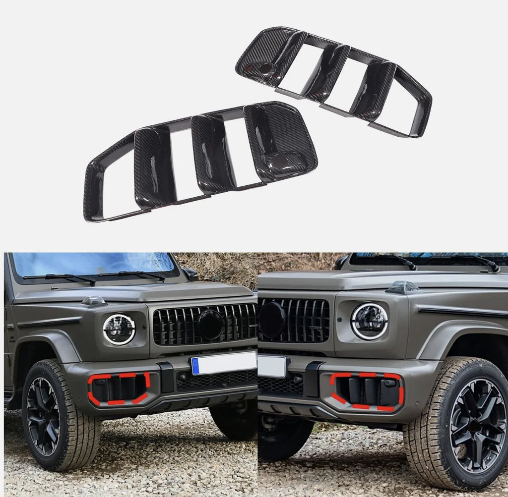 Real Carbon Fiber Front Bumper Side Air Intake Grille Fit For Mercedes-Benz G-Class W465 G63 2025+