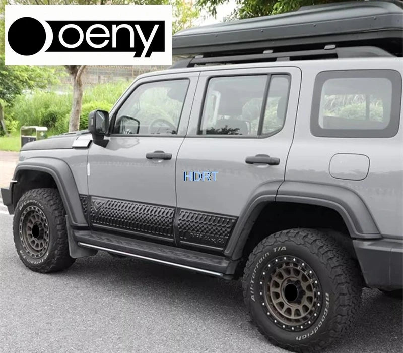 Fit For GWM Tank 300 2021 + Car Style Door Side Skirt Edge Kick Plate Anti Scratch Guard Body Trim Protector Decoration Accessor