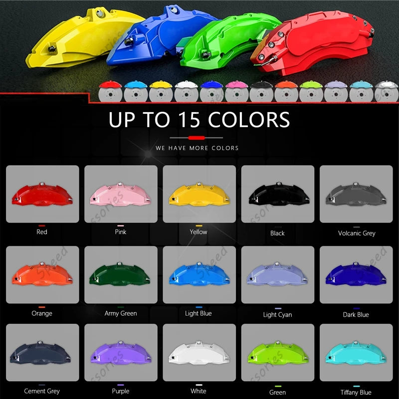 4Pcs Aluminum Alloy Brake Caliper Covers For Audi A3 A5 A6 Q3 Q5 Q7 Car Rim Decoration Brake Accessories