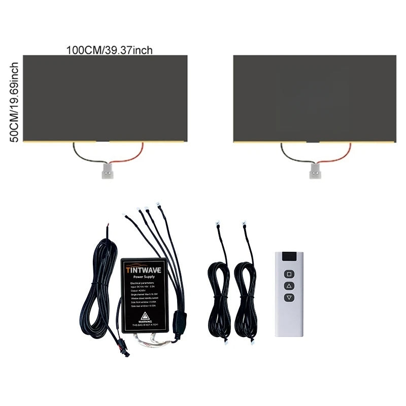 Deep Black Automotive Switchable Smart Tint Privacy Glass Dimming Car Tint With Remote Control