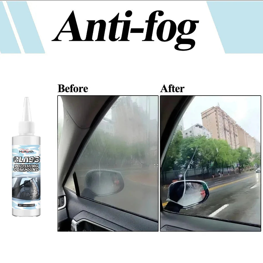 Homonth car glass polishing paste car glass film coating cleaning decontamination clear oil film cleaning paste