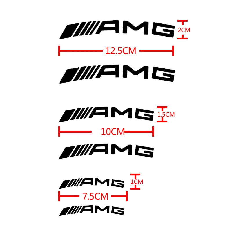 For Mercedes Benz 2021 C /S Class Car Sticker Brake Caliper Sticker Label AMG Logo Personalized Modification Decorative  Sticker