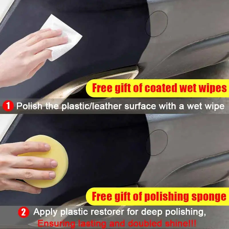 Car Plastic Restorer Back To Black Gloss Plastic Renovator Longlasting Coating Leather Restore Auto Polish Cleaning Products