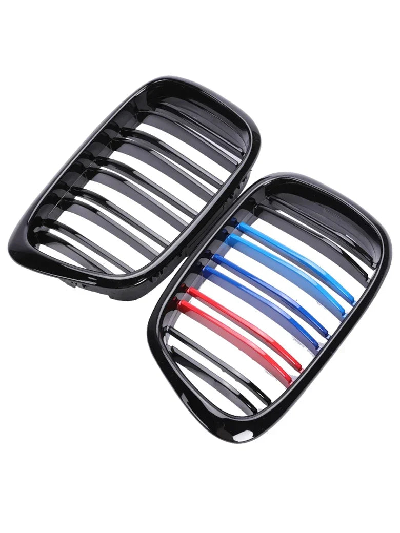 Front Bumper Lower Kidney Inside Grills Ventilation M Style Chrome Design Grille Facelift For BMW 5 Series E39 1997 -2003 LCI
