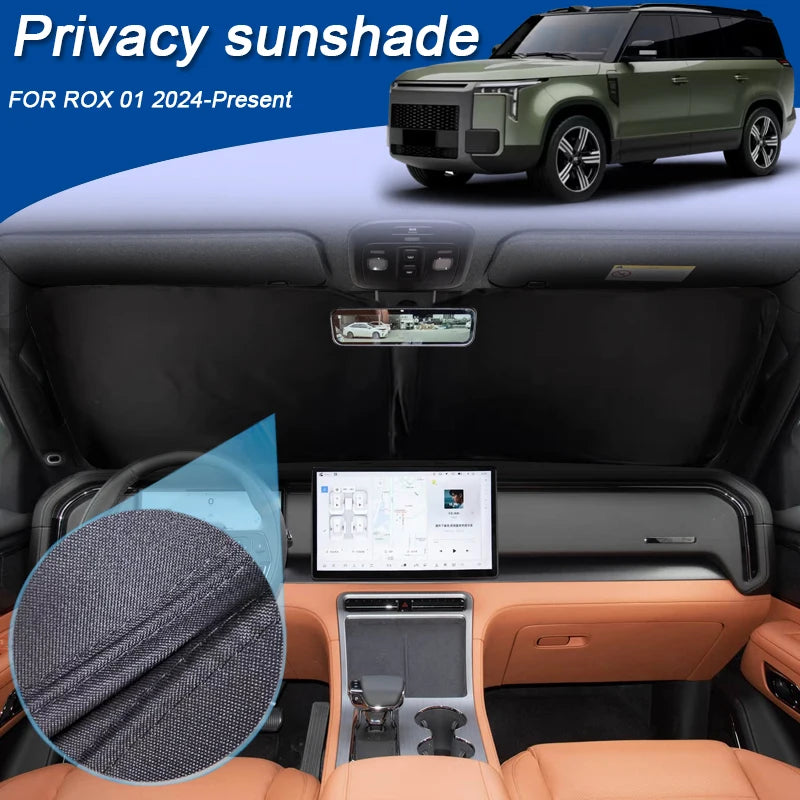 Car Black Window Privacy Sunshade For ROX 01 JISHI 2021-Present Auto Anti-UV Heat Insulation Protect Cover Interior Accessory