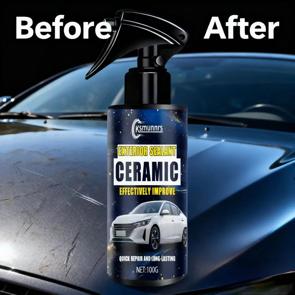 Ksmumnrs Ceramic Exterior Sealant Spray: Quick Car Paint Repair, Hydrophobic & Long-Lasting Protection, Effectively Boost Auto E