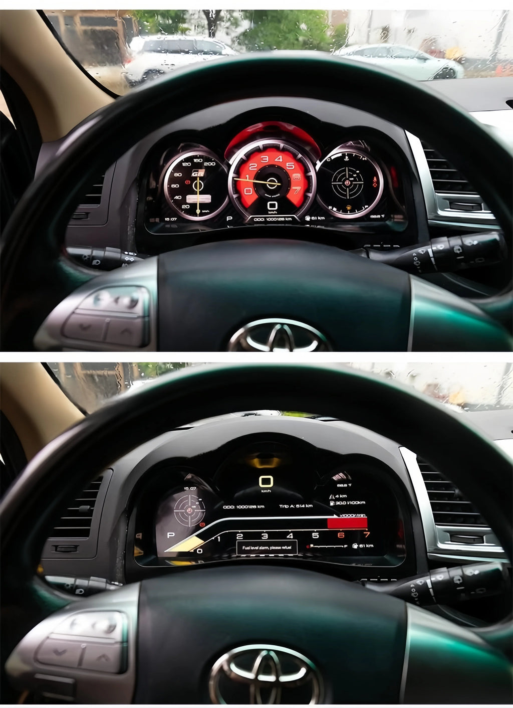 12.3 Inch LCD Car Digital Dashboard For Toyota Hilux VIGO FORTUNER 2005 2006 - 2014 2015 Years Panel Speedometer Virtual Cockpit