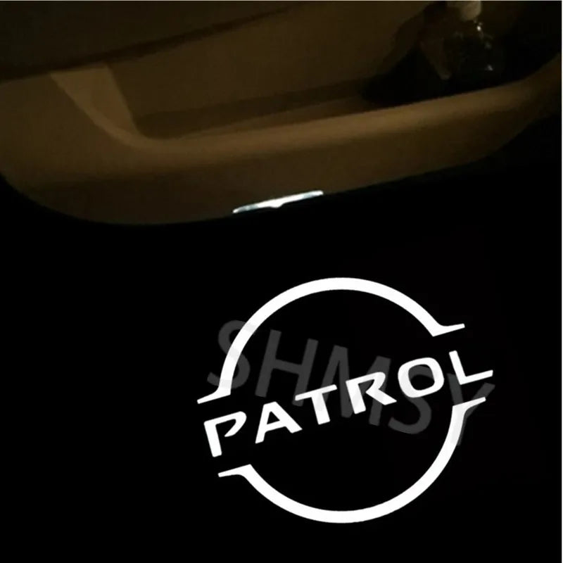 2PCS LED Car Door Projector Shadow Ghost Welcome Light Logo Lamps For Patrol Y62 2013-2017 2018 2019 2020 2021 Auto Accessories