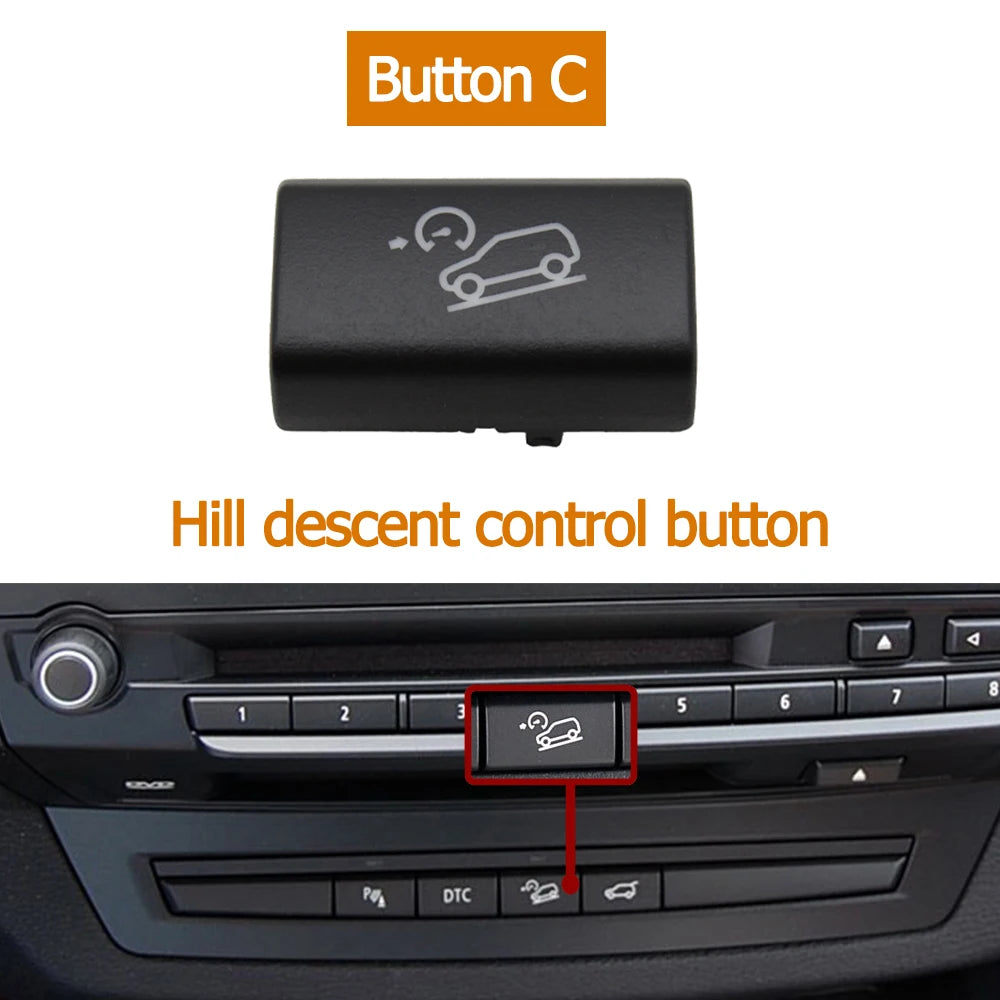 Car Dashboard Ac Ventilated Buttons Auto Ignition Parking Swithes Trunk Unlock Push Button Cover For BMW X5 E70 X6 E71 E72
