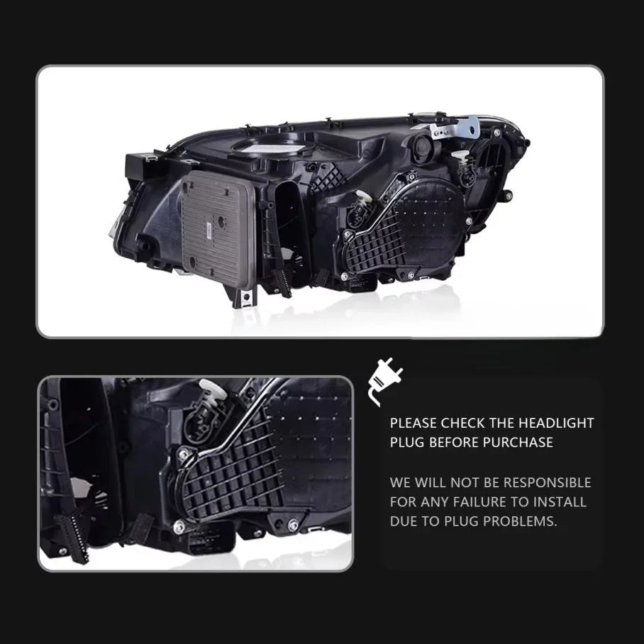Car Daytime Running Lights Dynamic Turn Signals 6000K LED Headlights for 2009-2015  7 Series F01 F02 Upgraded Headlight
