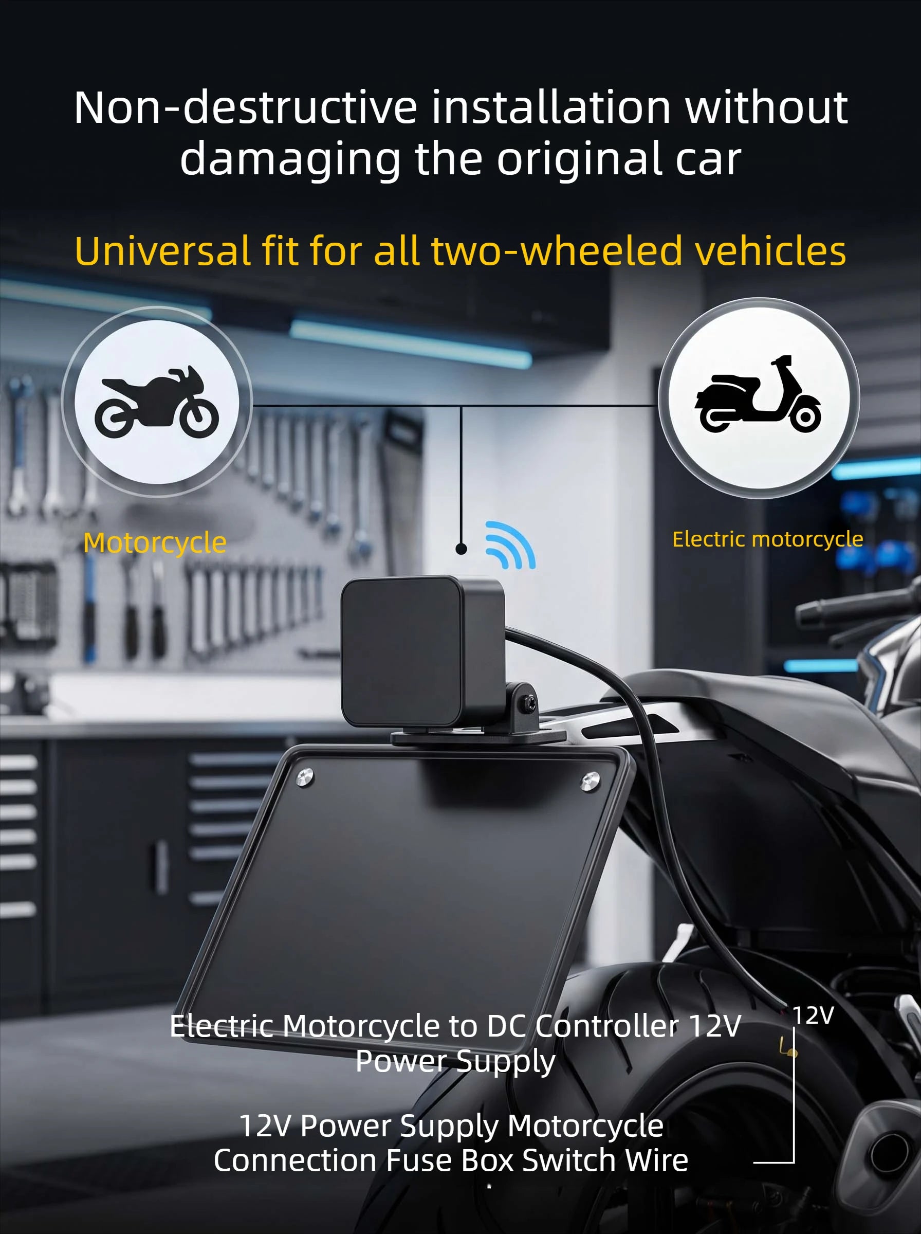 Motorcycle BSD Radar Safety System, Waterproof Model, Suitable for Yamaha XMAX 300, NMAX 155, FZ-07, Honda and BMW Series