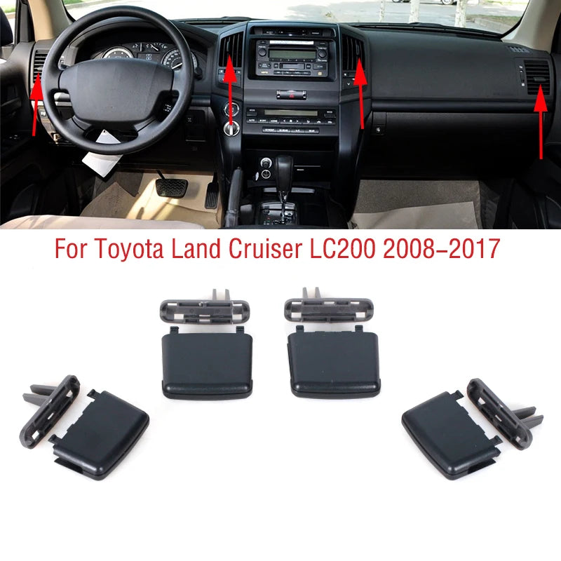 Car Front Dashboard Air Conditioner Outlet A/C Air Conditioning Vents Tab Clip For Toyota Land Cruiser LC200 FJ200 2008-2017