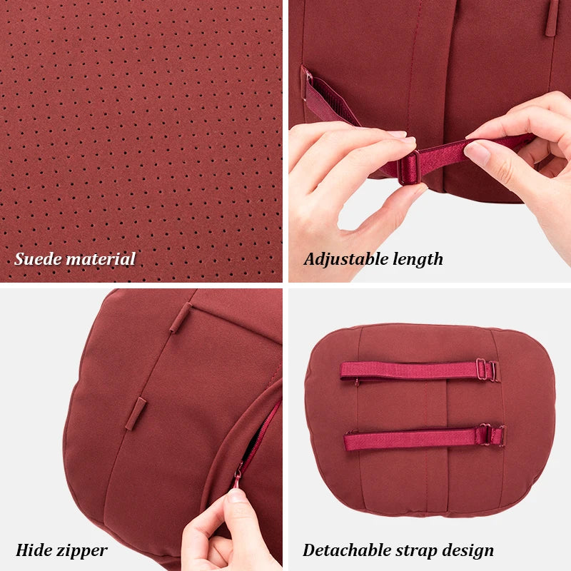 Suede Car Neck Pillow Headrest/Lumbar Support For BAIC JISHI polestone 01 Rox 01 Breathable Cotton Waist Cushion Accessories