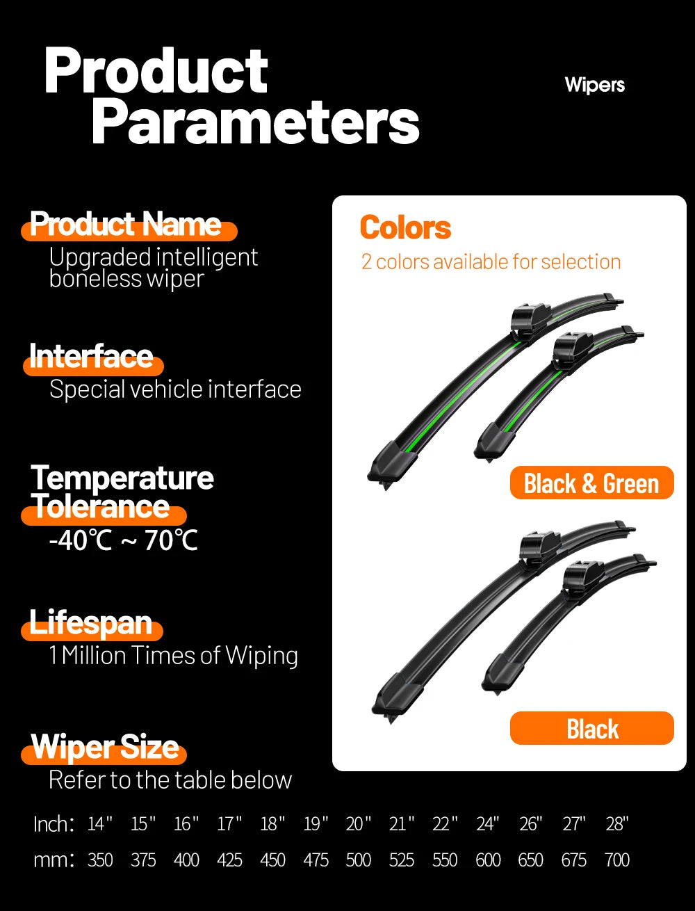 2pcs For BMW 7 Series F01 F02 F03 F04 Front Windshield Wiper Blades 2008-2015 2009 2010 2013 2014 Windscreen Window Accessories