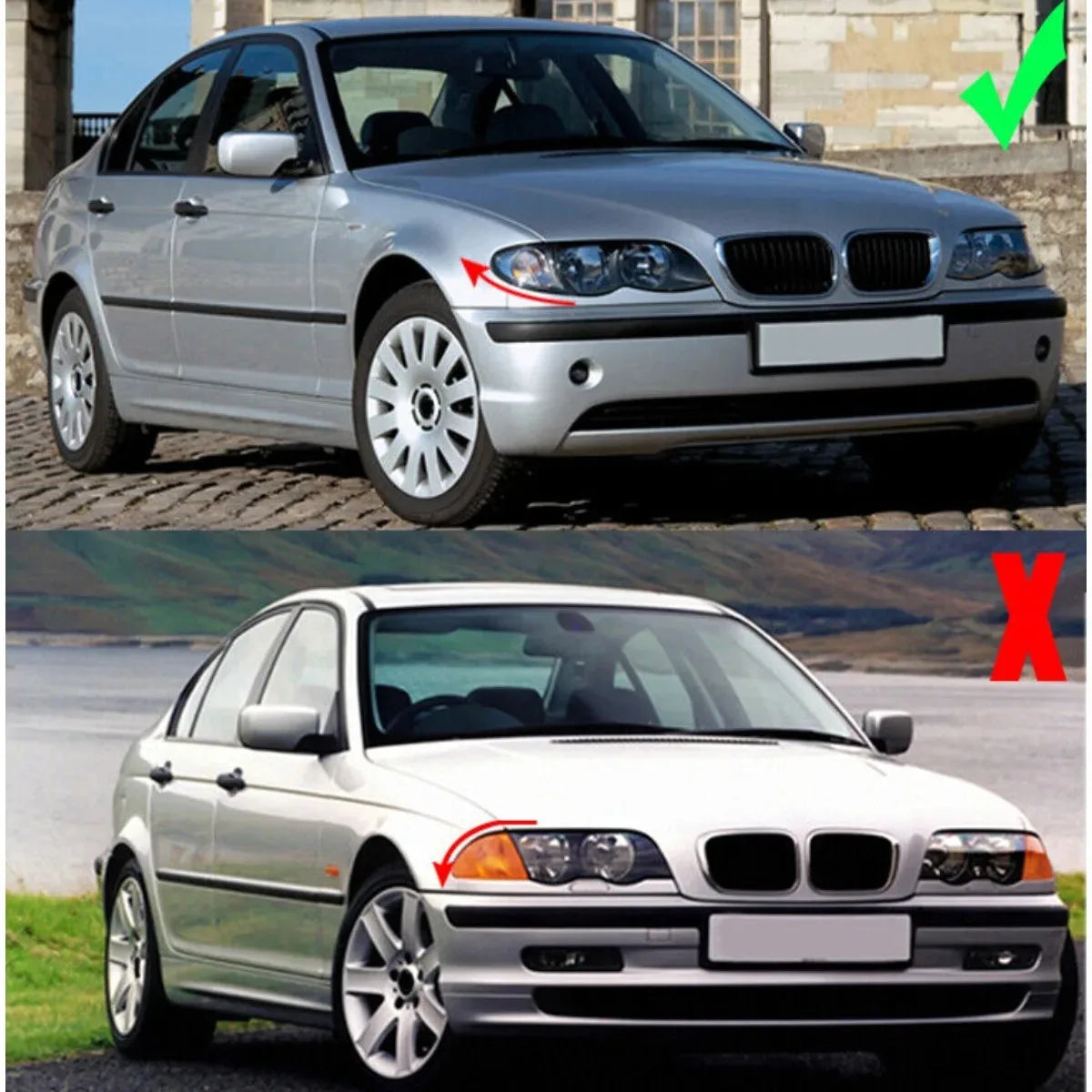 Car Headlight Light Lens Covers for BMW 3 Series E46 318i 320i 325i  4 Doors Sedan 2002-2005 headlight lamp cover