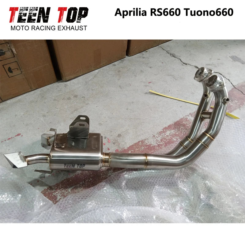 Stainless Steel Motorcycle RS660 Exhaust Pipe For Aprilia RS660 Tuono660 Exhaust System Racing Muffler Underbike Escape Moto