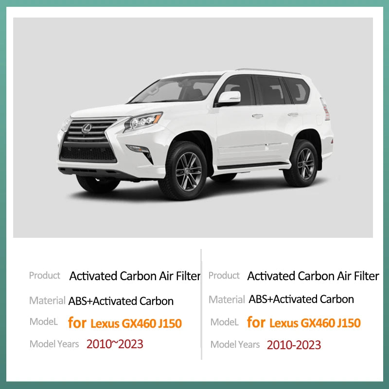 Activated Carbon Air Filter for Lexus GX460 J150 MK2 Toyota Land Cruiser Prado 2010~2023 2015 2013 2011 2017 2021 Accessories