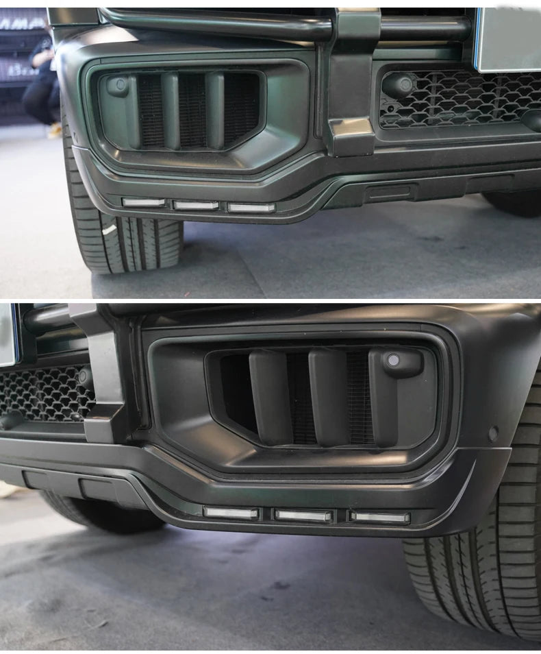 B  style dry carbon fiber front lip suitable for Mercedes G-Class sedan W465 G63 AMG G500 G350 G550 2024-206, 1:1 high-quali