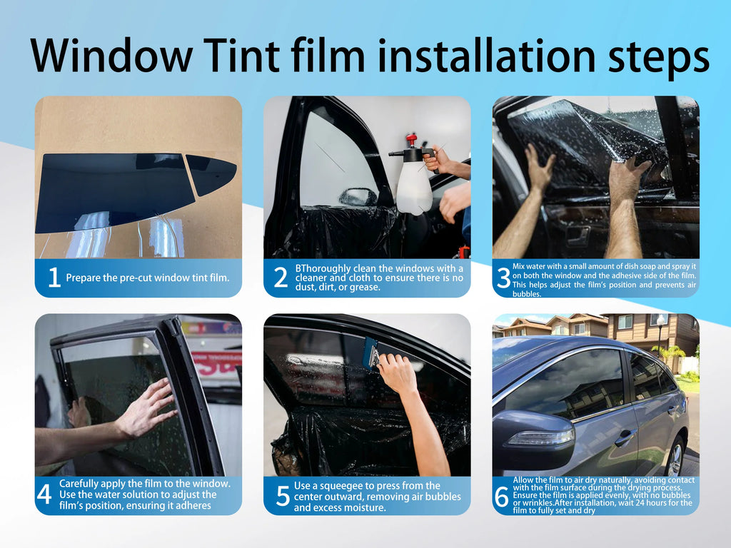 Precut Window Tint Car for Honda Fit 2006-2020 Any Year Auto Sun Uv Blocking Heat 2Ply Window Protector Privacy Films