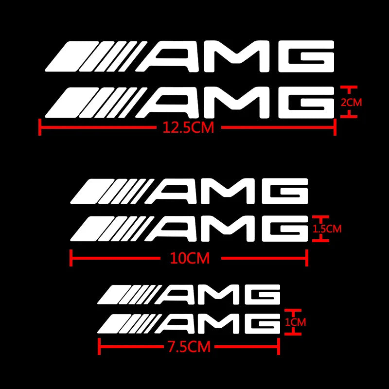 For Mercedes Benz 2021 C /S Class Car Sticker Brake Caliper Sticker Label AMG Logo Personalized Modification Decorative  Sticker