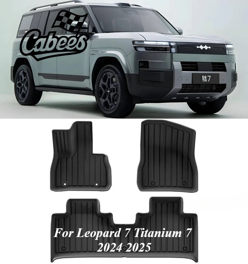 For BYD Leopard 7 Titanium 7 Car Floor Mats Waterproof  All Weather 3D TPE Rubber Anti-dust Dustproof Trunk Mat Accessories