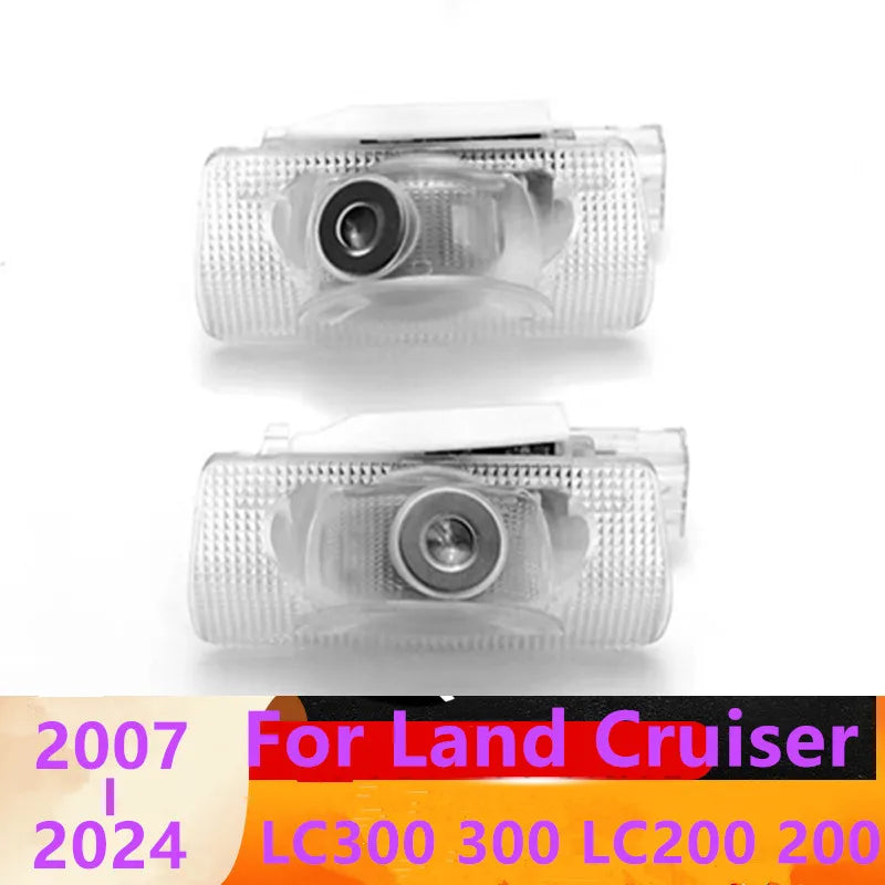 2Pcs LED Car Door Lights Warning Lamps Night Signal Lights For Land Cruiser 200 J200 LC200 120 J100 LC100 300 LC300 2007-2024