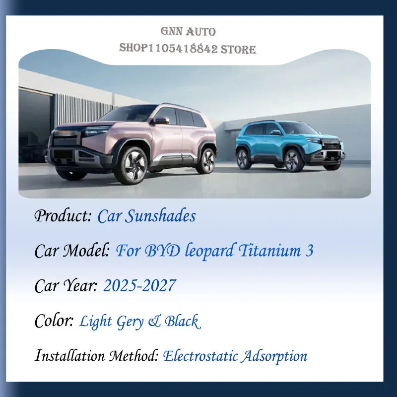 Customized For BYD Leopard Tai 3 Titanium 3 Denza B3 Electrostatic Car Skylight Sunshades Sunroof Blind Sun Shades UV Protection