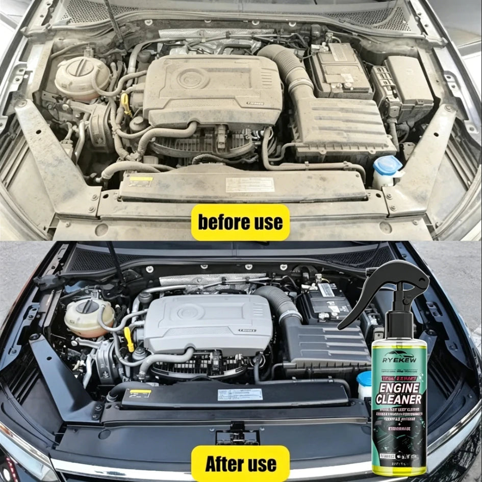 Car Engine Compartment Cleaning Agent, No Water Wash Oil Stain Remover, Deep Rust Removal and Cleaning/c.