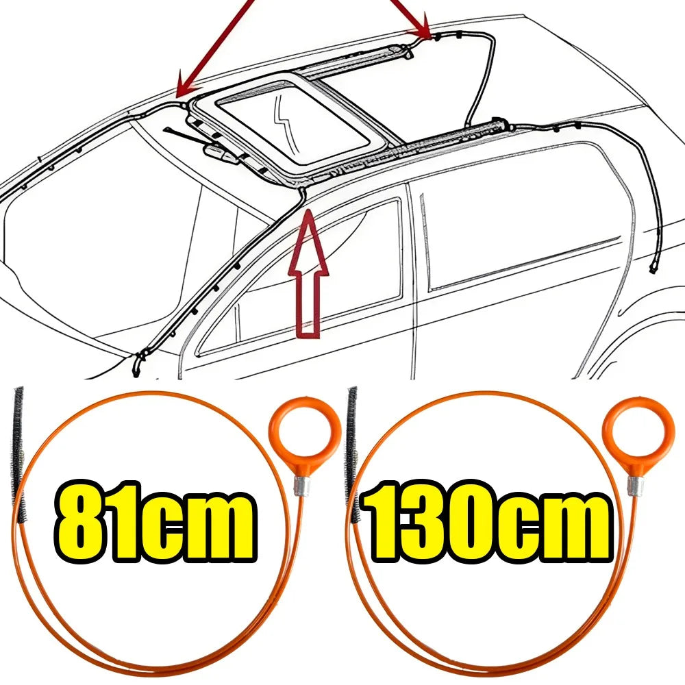 Car Sunroof Drain Hole Cleaning Brush Flexible Long Tube Cleaner Tool Auto Skylight Dredge Pipe Water Outlet Unclogging Tools