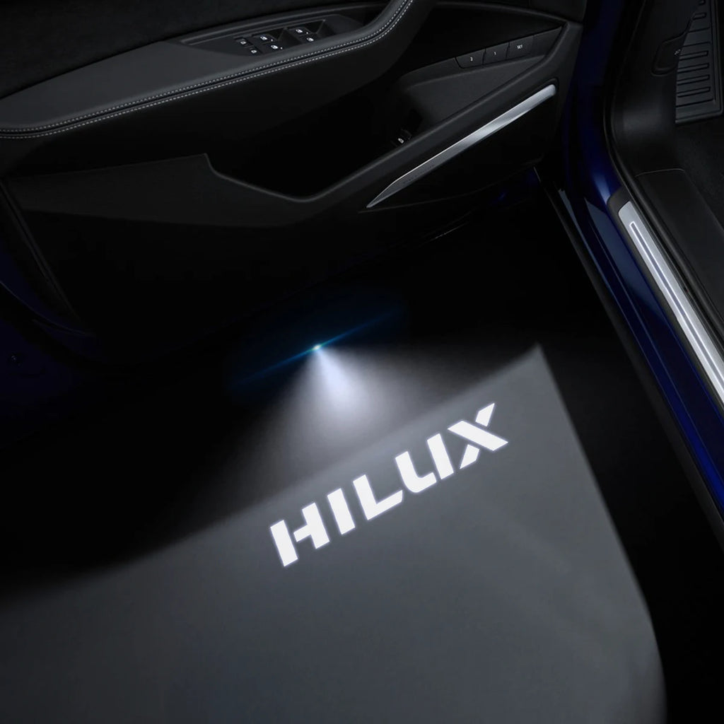 1/2PCS For Hilux Truck OFF-Road Mountain GR Car Door Welcome Lights Laser Projector Logo Wireless Sensing Accessories