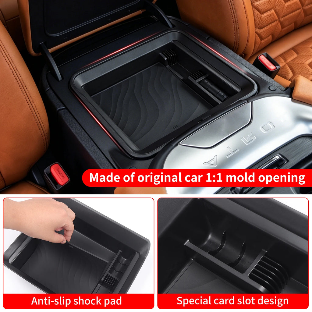 For 2025-2026 Nissan Patrol Armada Y63 Center Console Armrest Storage Box Organizer Tray Non-Refrigerator Version Interior Acces
