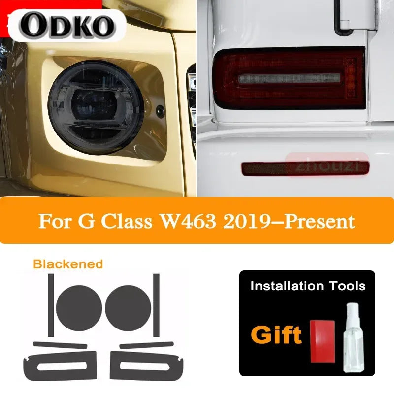 For Mercedes Benz G Class W463 2019 2020 2021 Car Headlight Tint Black Protective Film Taillight Transparent TPU Sticker AMG