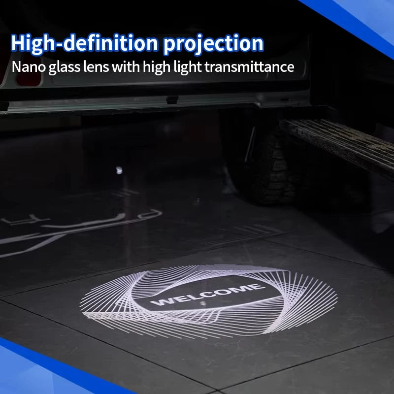 Auto Door Welcome Light For BYD Leopard 8 Denza B8 2024+ HD Atmosphere Light Laser Ground Light Exterior Upgrade Car Accessories