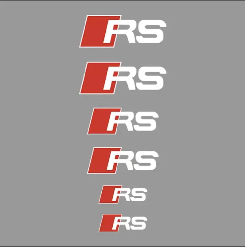 6pcs Car Caliper Sticker for Audi Sport Sline S3 A3 B5 B6 B7 B8 B9 8P 8V 8L A5 A4 C6 C5 A1 A6 A7 A8 Auto Logo Tire Brake Decals