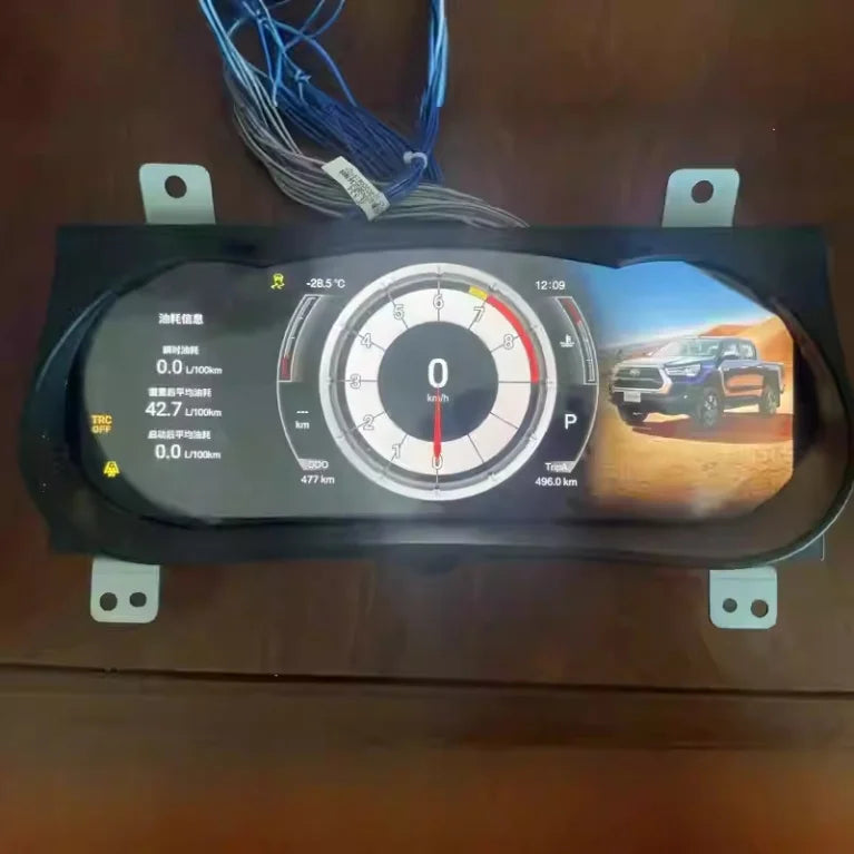 2026 Update For Toyota Hilux Fortuner 2016-2024 Virtual Cockpit Digital Cluster Car Odometer Screen Dashboard LCD Speed Meter