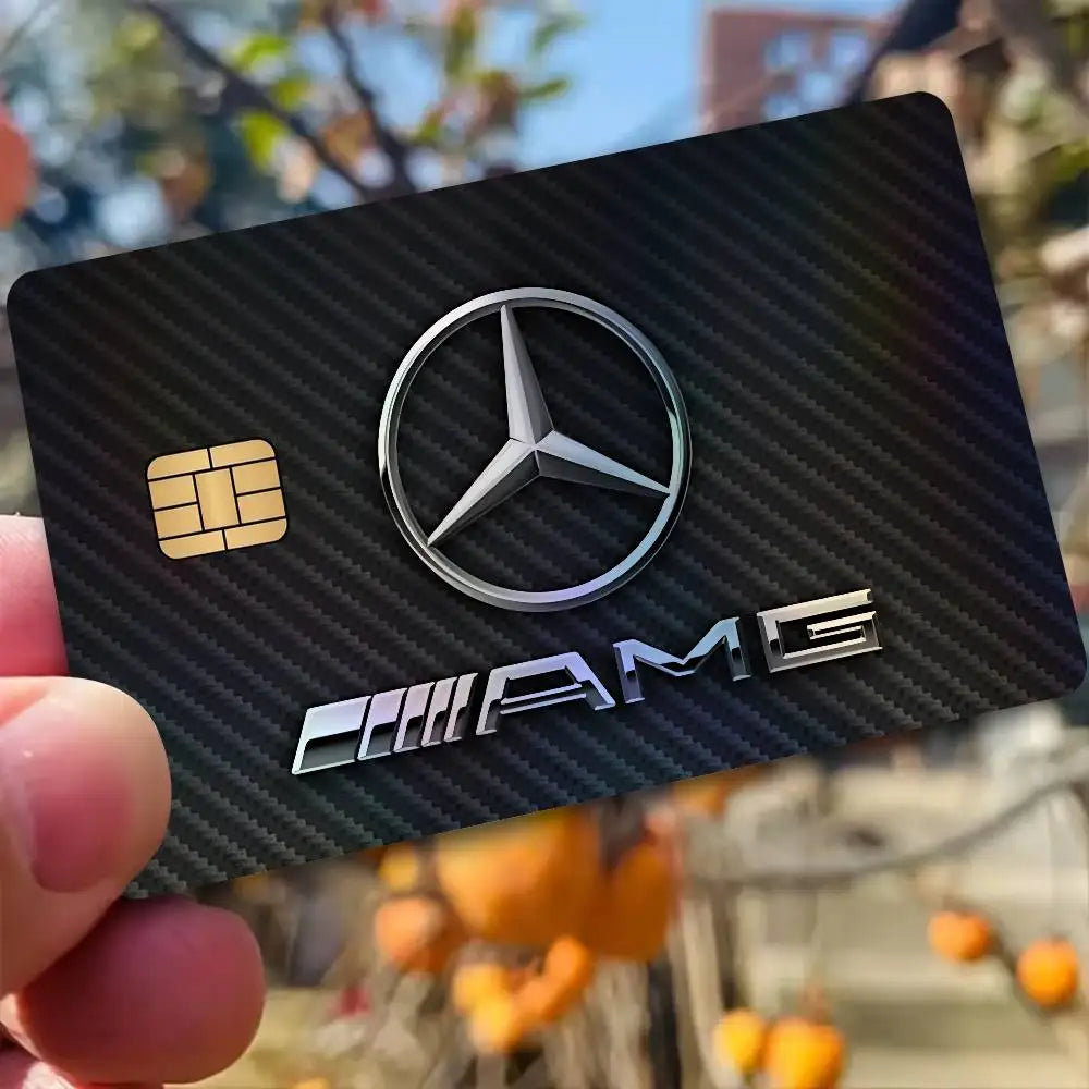 M-Mercedes-Ben-z-Backs Laser Sparkle Bank Card Stickers Universal DIY Craft Decor Accessories