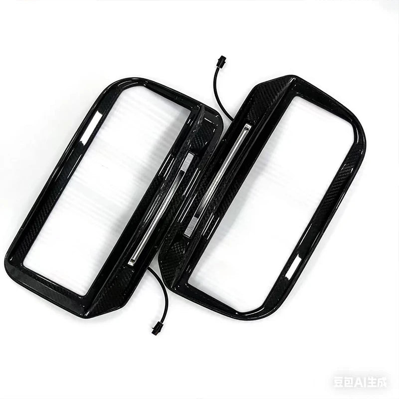 B style dry carbon Fog light cover For Mercedes-Benz W464 G-Class G63 Front Bumper Fog Vent Covers  Car Trim with LED