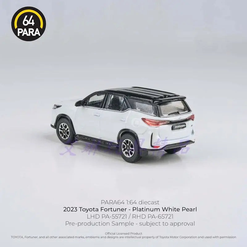 PARA 1:64 Fortuner 2023 Alloy Car Diecasts & Toy Vehicles Car Model Miniature Scale Model Car Toys For Children